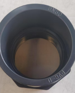 Adapter socket 63id x 2"fm w/octagon PVC dark grey PN16